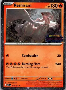 Reshiram (Phantasmal Flames Stamped) 017/094 Holo Pokemon Holo NM - Image 1