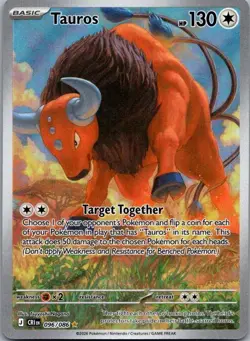 Tauros 096/086 Holo Illustration Rare Chaos Rising Pokemon Near Mint - Image 1