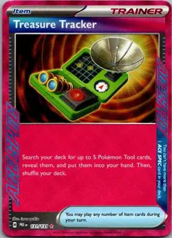 Treasure Tracker 131/131 Holo ACE SPEC Rare Prismatic Evolutions Pokemon Holo NM - Image 1