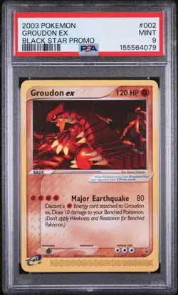 Groudon EX 002 Black Star Promo Pokemon PSA 9 - Image 1