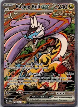 Raging Bolt ex 166/131 Holo Prismatic Evolutions Pokemon NM - Image 1