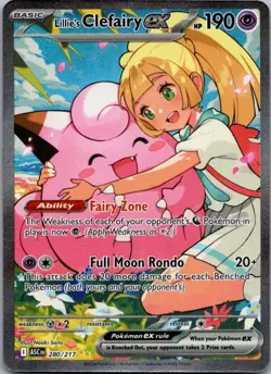 Lillie's Clefairy ex 280/217 Ascended Heroes Pokemon NM - Image 1