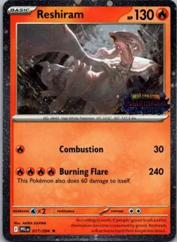 Reshiram (Phantasmal Flames Stamped) 017/094 Holo Pokemon Holo NM - Image 1