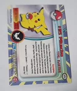 ⚡ Pikachu #25 - 2000 Topps Chrome Pokemon Card TV Animation Edition - Image 2