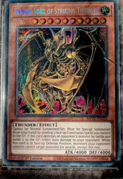 Graded 9 Hamon, Lord of Striking Thunder trading card from Yu-Gi-Oh! franchise - Image 3