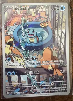Pokemon TCG Squirtle 148/142 SV07 Stellar Crown Illustration Rare Holo Eng 2024 - Image 1