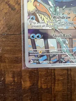 Pokemon TCG Squirtle 148/142 SV07 Stellar Crown Illustration Rare Holo Eng 2024 - Image 5