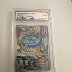 Pokemon Squirtle 148/142 Illustration Rare Holo Stellar Crown 2024 PSA 9 - Image 1