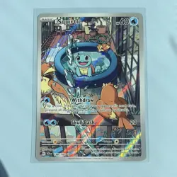 Pokemon TCG 2024 Squirtle 148/142 Stellar Crown Illustration Rare Holo - Image 1