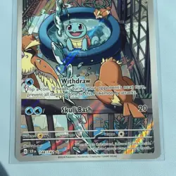 Pokemon TCG 2024 Squirtle 148/142 Stellar Crown Illustration Rare Holo - Image 3