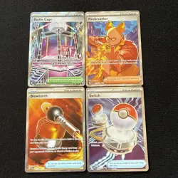 (4 CARDS FULL ART TRAINER CARDS) Pokemon TCG 116,117,119,123/094 Trainer Cards - Image 1