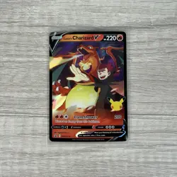 Lance's Charizard V SWSH133 Black Star Celebrations Pokemon Card Near Mint NM - Image 1