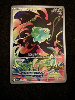 Pokemon TCG Bulbasaur Mega Evolution Stamped Illustration Rare Card 133/132 - Image 1