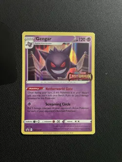 Gengar Lost Origin Stamped Pokemon Sword & Shield Holo Card 2022 SWSH241 - NM - Image 1