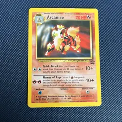 Arcanine 6 Black Star Promo WOTC Vintage Pokemon TCG Card LP - Image 1