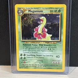 Pokemon TCG Meganium Neo Genesis Holo Rare Card #11/111 - Image 1