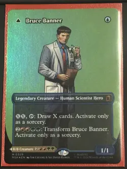 Bruce Banner #0359 Borderless MTG Marvel Super Heroes Foil EN Mythic NM - Image 4