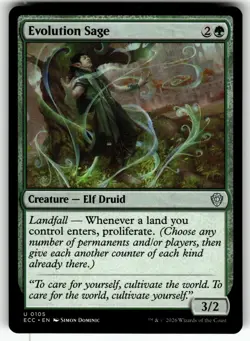 Evolution Sage 105 Uncommon Commander: Lorwyn Eclipsed Magic: The Gathering NM - Image 1