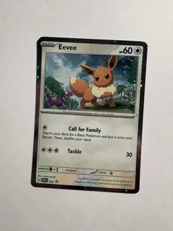 Pokemon TCG 2023 Eevee SVP 043 Black Star Promo Cosmos Holo NM - Image 1