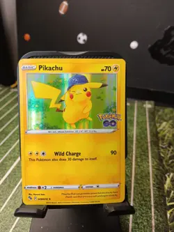 Pokemon TCG Pikachu Pokemon GO 028/078 Reverse Holo Holo Rare - Image 1