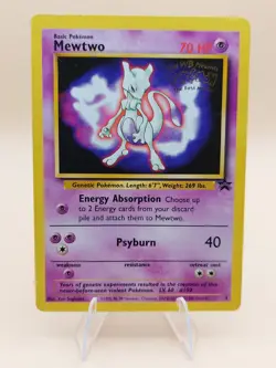 Mewtwo Pokemon Black Star Promo #3 Pokemon Movie WOTC 1999 - Image 1
