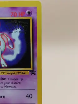 Mewtwo Pokemon Black Star Promo #3 Pokemon Movie WOTC 1999 - Image 2