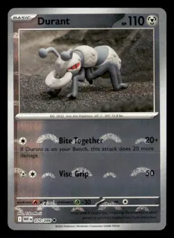 Durant (Poke Ball Pattern) 070/086 Uncommon White Flare Pokemon Holo Near Mint - Image 1
