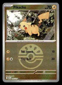 Pikachu (Friend Ball) 055/217 Holo Ascended Heroes Pokemon Reverse Holo NM - Image 1
