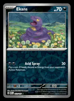 Ekans 023/165 Common 151 Pokemon Reverse Holo Near Mint - Image 1