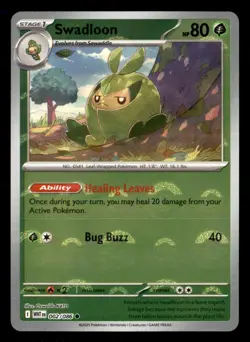 Swadloon (Poke Ball Pattern) 002/086 Common White Flare Pokemon Holo Near Mint - Image 1