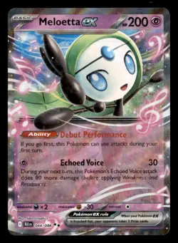 Meloetta ex 044/086 Holo Double Rare Black Bolt Pokemon Near Mint - Image 1