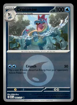 Croconaw (Energy Symbol Pattern) 042/217 Ascended Heroes Pokemon Reverse Holo NM - Image 1