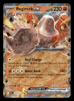 Regirock ex 107/217 Double Rare Ascended Heroes Pokemon Near Mint - Image 1