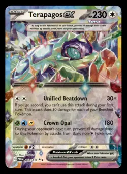 Terapagos ex 092/131 Holo Double Rare Prismatic Evolutions Pokemon Near Mint - Image 1