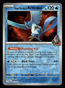 Team Rocket's Articuno 051/182 Rare Destined Rivals Pokemon Reverse Holo NM - Image 1