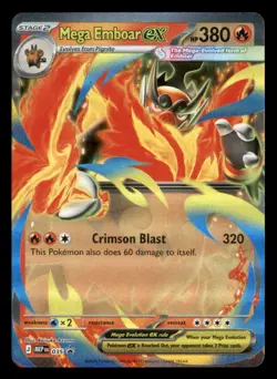 Mega Emboar ex 035 Holo Promo ME: Mega Evolution Promo Pokemon Near Mint - Image 1