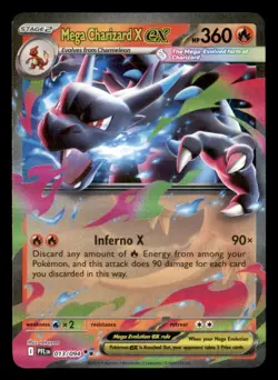 Mega Charizard X ex 013/094 Double Rare Phantasmal Flames Pokemon Near Mint - Image 1