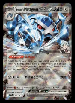 Steven's Metagross ex 145/182 Double Rare Destined Rivals Pokemon Near Mint - Image 1