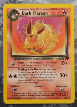 Dark Flareon 35/82 Uncommon Team Rocket Pokemon Unlimited LP - Image 1