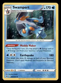 Swampert 064/264 Holo Rare Fusion Strike Pokemon Holo Near Mint - Image 1