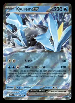 Kyurem ex 028/086 Holo Double Rare Black Bolt Pokemon Near Mint - Image 1