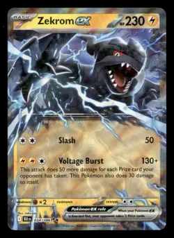 Zekrom ex 034/086 Holo Double Rare Black Bolt Pokemon Near Mint - Image 1