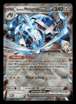 Steven's Metagross ex 145/182 Double Rare Destined Rivals Pokemon Near Mint - Image 1