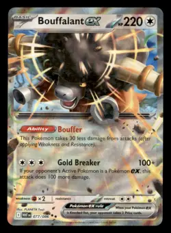 Bouffalant ex 077/086 Double Rare White Flare Pokemon Near Mint - Image 1
