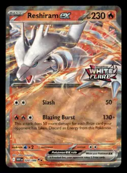 Reshiram ex 020/086 Holo Double Rare White Flare Pokemon Near Mint - Image 1