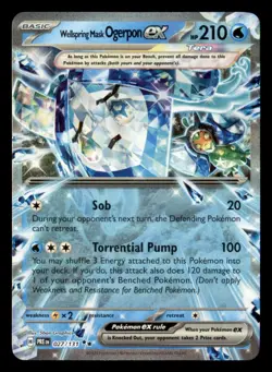 Wellspring Mask Ogerpon ex 027/131 Holo Prismatic Evolutions Pokemon NM - Image 1