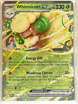 Whimsicott ex 005/086 Holo Double Rare SV White Flare Pokemon TCG NM/M - Image 1