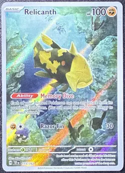 2024 Pokemon Temporal Forces Relicanth Illustration Rare Holo 173/162 - Image 1