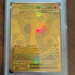 2025 Pokemon Mega Charizard X ex #130/094 Gold Hyper Rare PSA 8 - Image 3