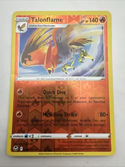 TALONFLAME 029/195 RARE SILVER TEMPEST POKEMON REVERSE HOLO NM - Image 1